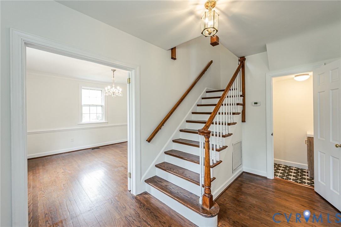401 Caroline Street Ashland, VA 23005 - Photo 8 of 63 a view of entryway with wooden floor