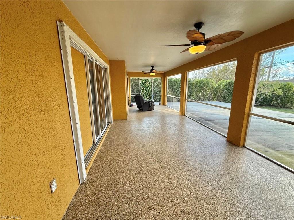 3908 Lee Boulevard Lehigh Acres, FL 33971 - Photo 18 of 24 View of patio / terrace featuring ceiling fan