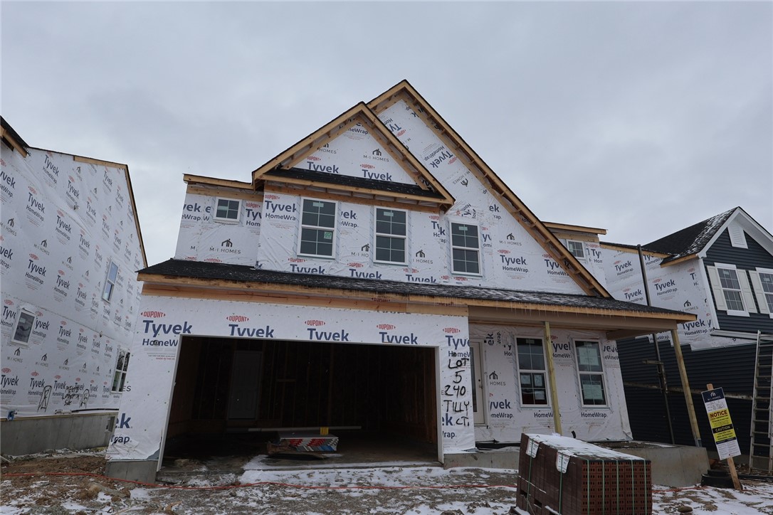 240 Tilly Court, Unit 5 Springboro, OH 45066 - Photo 4 of 26 Under-construction residence showcasing robust structural elements and a thoughtful design.