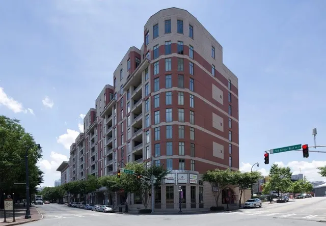 a front view of a building