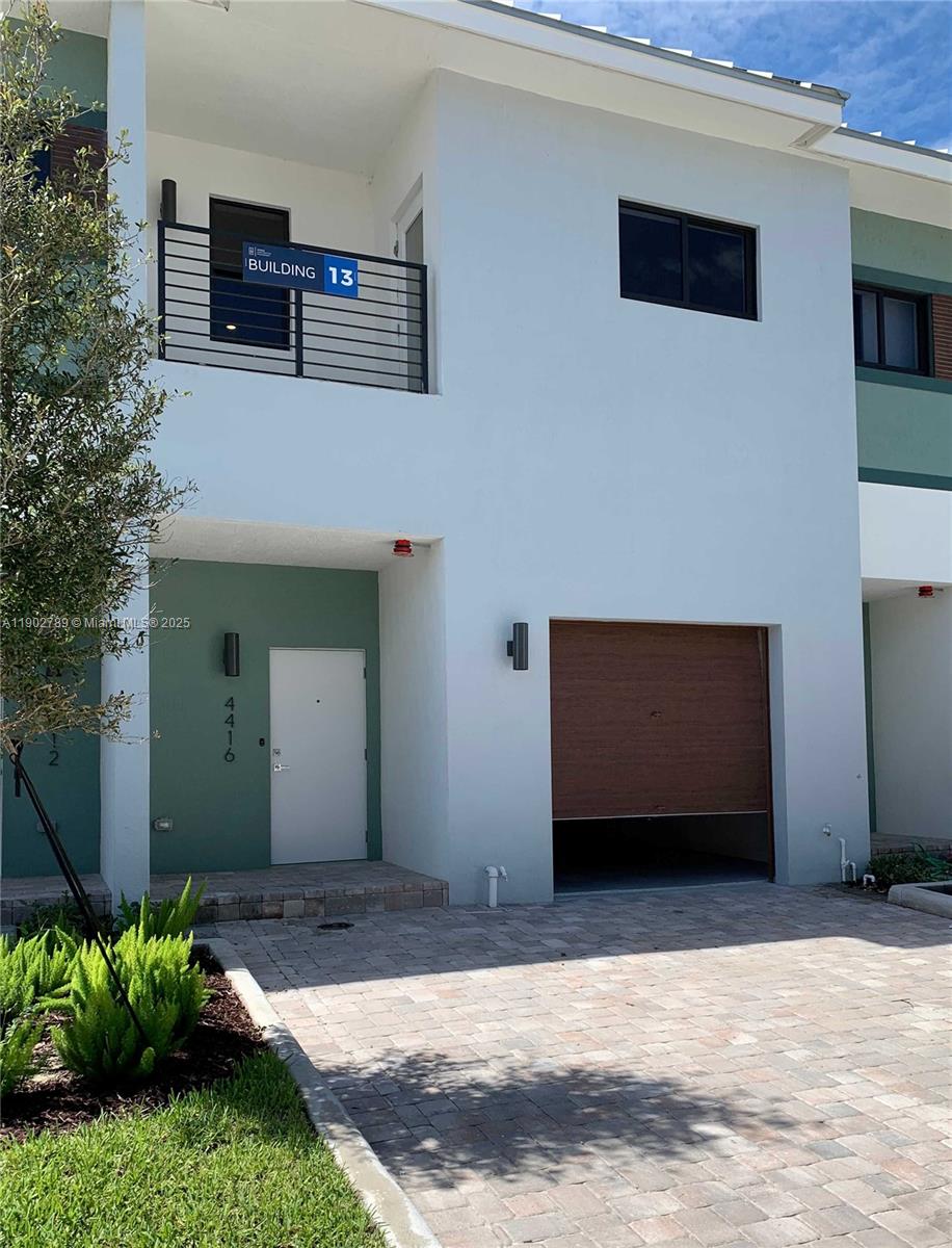 a front view of a house