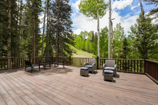 a view of outdoor space with seating