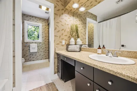 a room with furniture and a potted plant