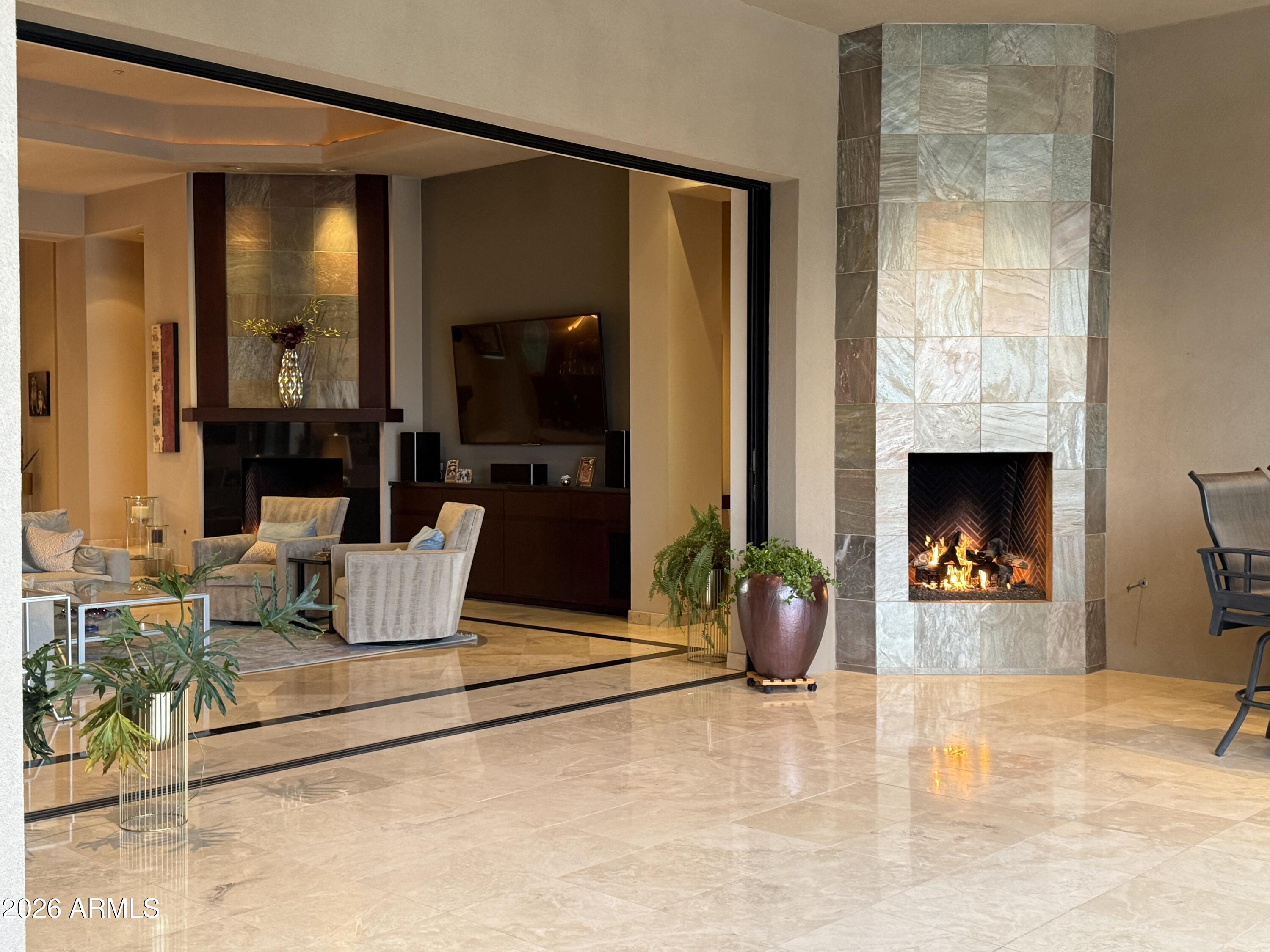 6109 North Palo Cristi Road Paradise Valley, AZ 85253 - Photo 22 of 76 Outdoor gas fireplace