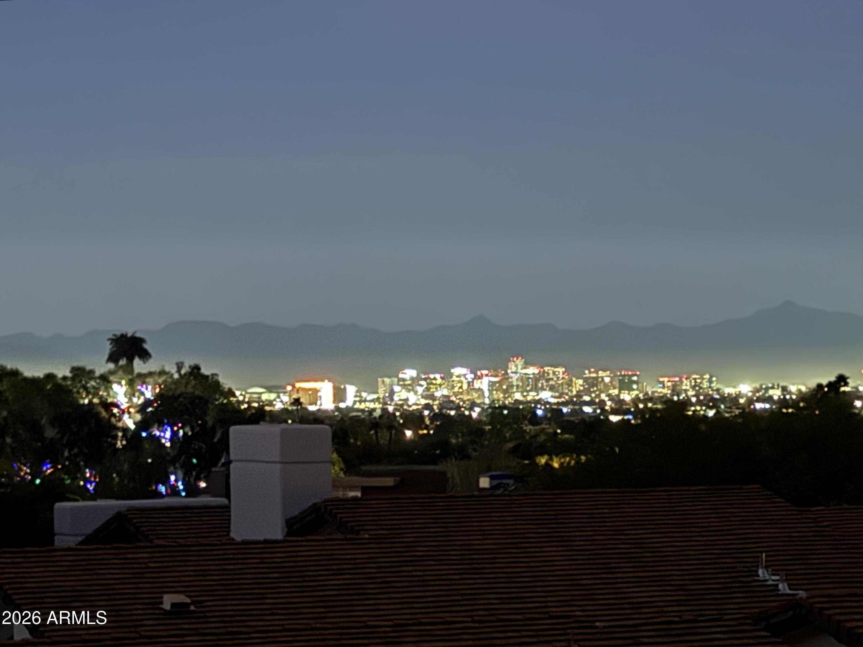 6109 North Palo Cristi Road Paradise Valley, AZ 85253 - Photo 44 of 52 City light twinkle from teh rooftop deck