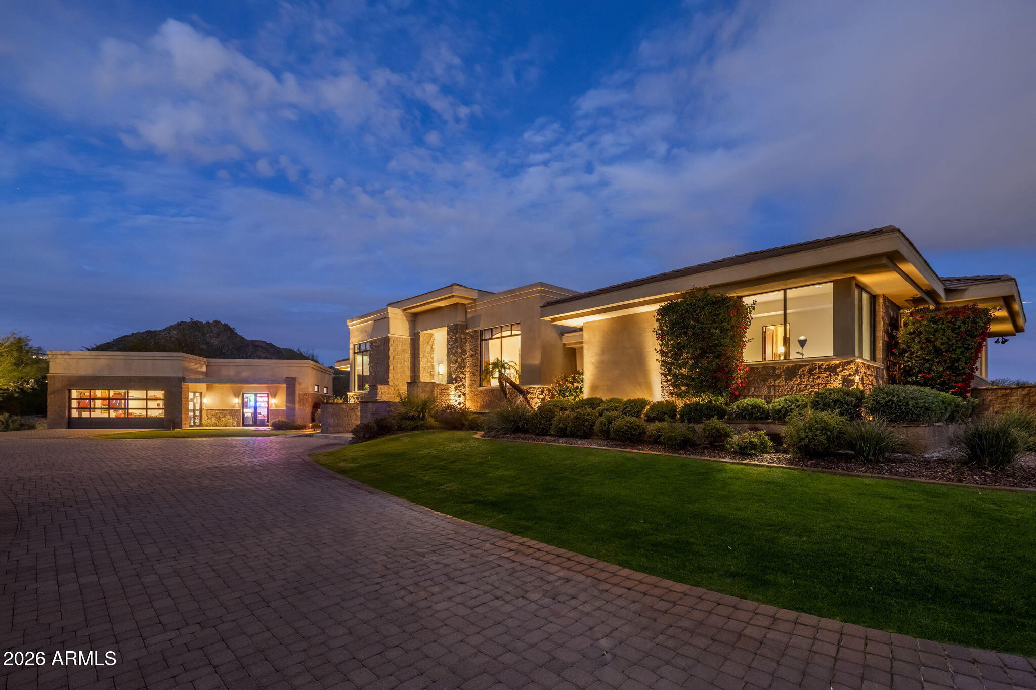 6109 North Palo Cristi Road Paradise Valley, AZ 85253 - Photo 50 of 52 Estate at dusk