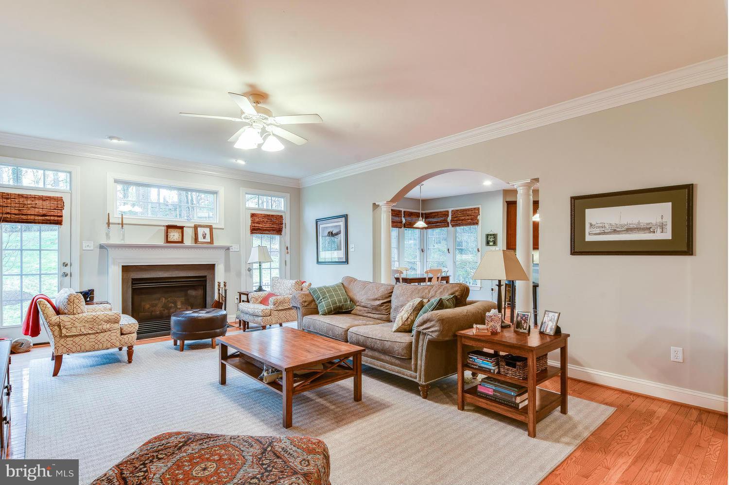 1500 Grace Church Road Silver Spring, MD 20910 - Photo 9 of 30 a living room with furniture a fireplace and a flat screen tv