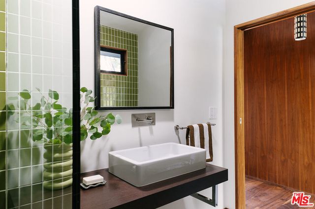 a room with a desk and chair