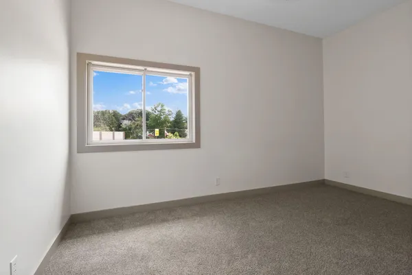an empty room with a window