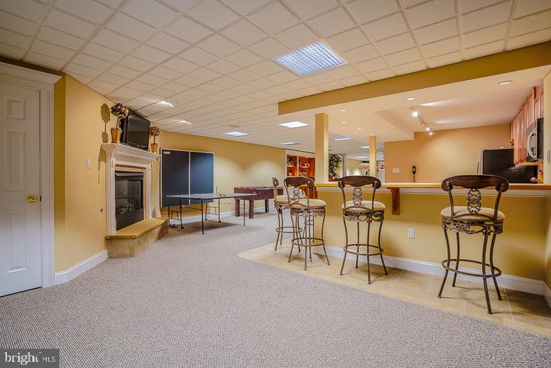 2805 Wakefield Road Jamison, PA 18929 - Photo 75 of 108 Full Basement with Fireplace & Bar