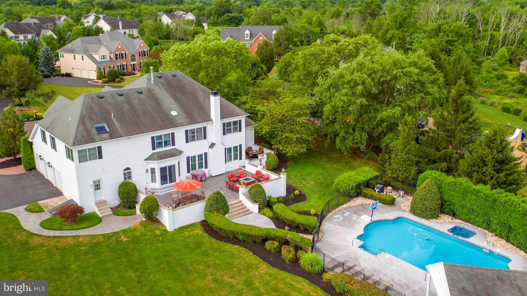 2805 Wakefield Road Jamison, PA 18929 - Photo 88 of 108 Exquisite Back Yard with Pool and Pool House