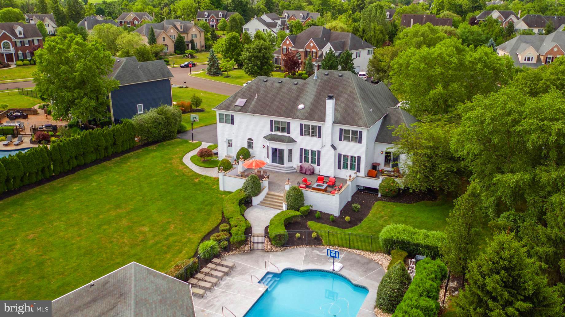 2805 Wakefield Road Jamison, PA 18929 - Photo 90 of 108 Exquisite Back Yard with Pool and Pool House