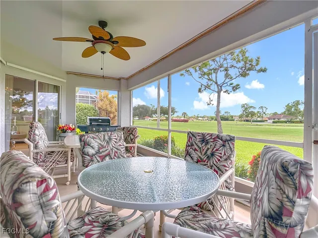 a view of a dining room and furniture window and outside view
