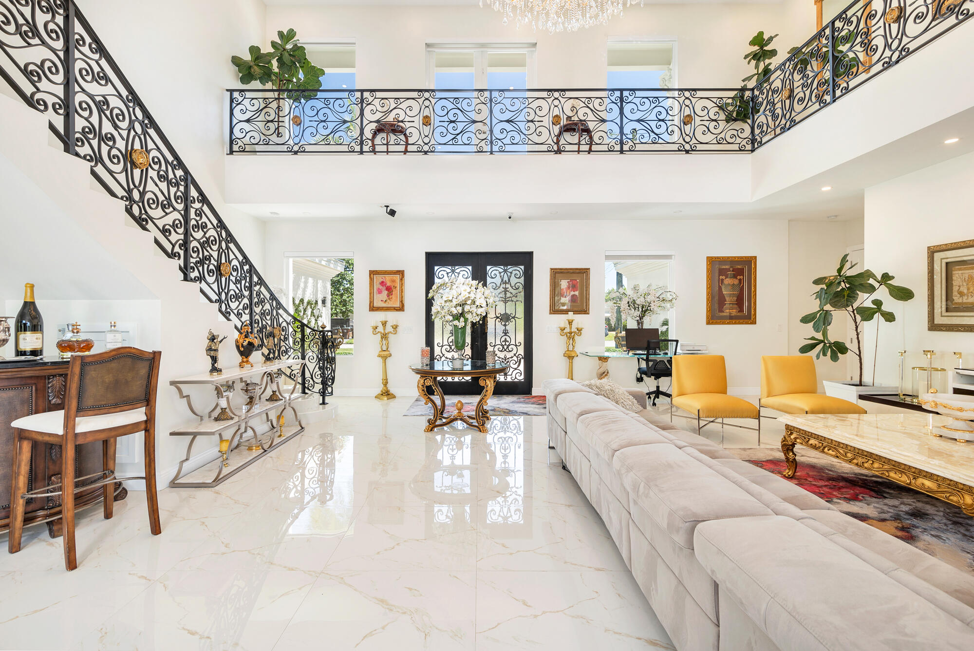 7923 Pine Tree Lane Lake Clarke Shores, FL 33406 - Photo 20 of 70 a living room with furniture and wooden floor