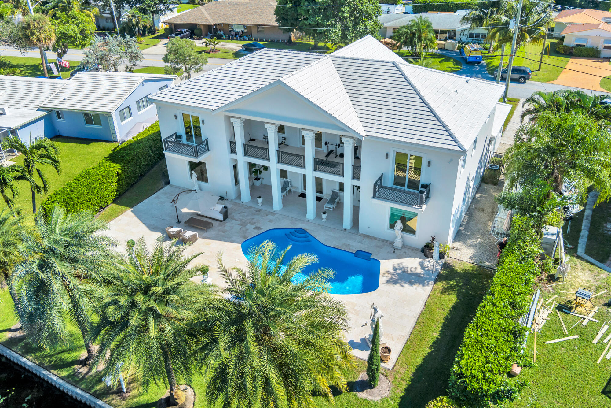 7923 Pine Tree Lane Lake Clarke Shores, FL 33406 - Photo 65 of 70 an aerial view of a house