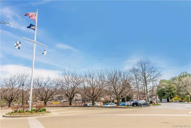 a view of a city that has a tree
