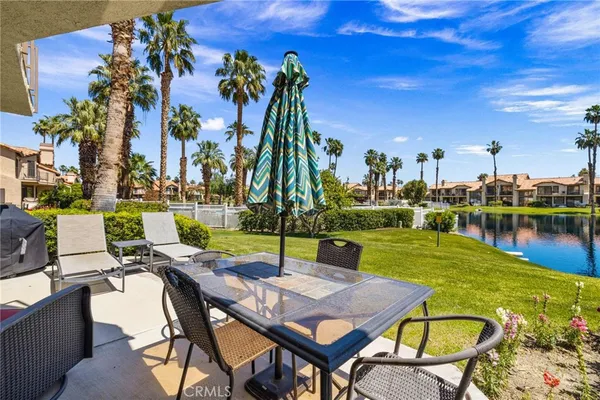 a view of a lake with houses