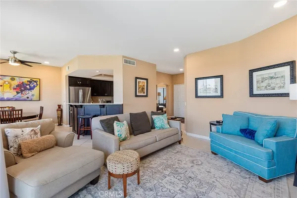 a living room with furniture and a couch