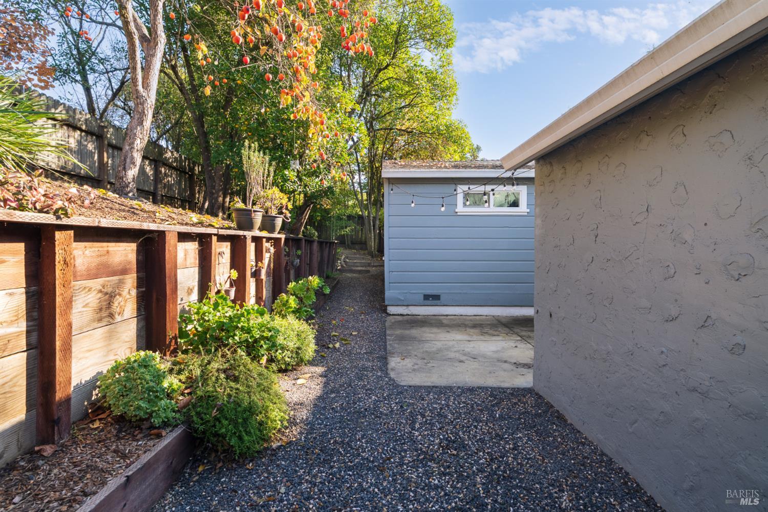 2136 Franklin Avenue Santa Rosa, CA 95404 - Photo 21 of 22 a view of a pathway of a house with plants and wooden fence