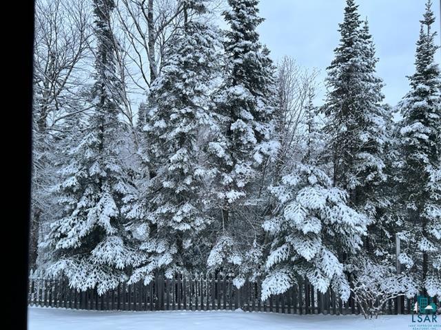 208 Norbakken Road Lutsen, MN 55612 - Photo 2 of 50 Snowy view of the backyard.