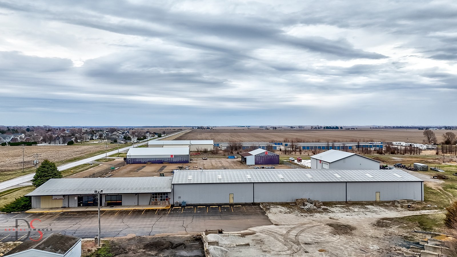 a view of a city with tall buildings