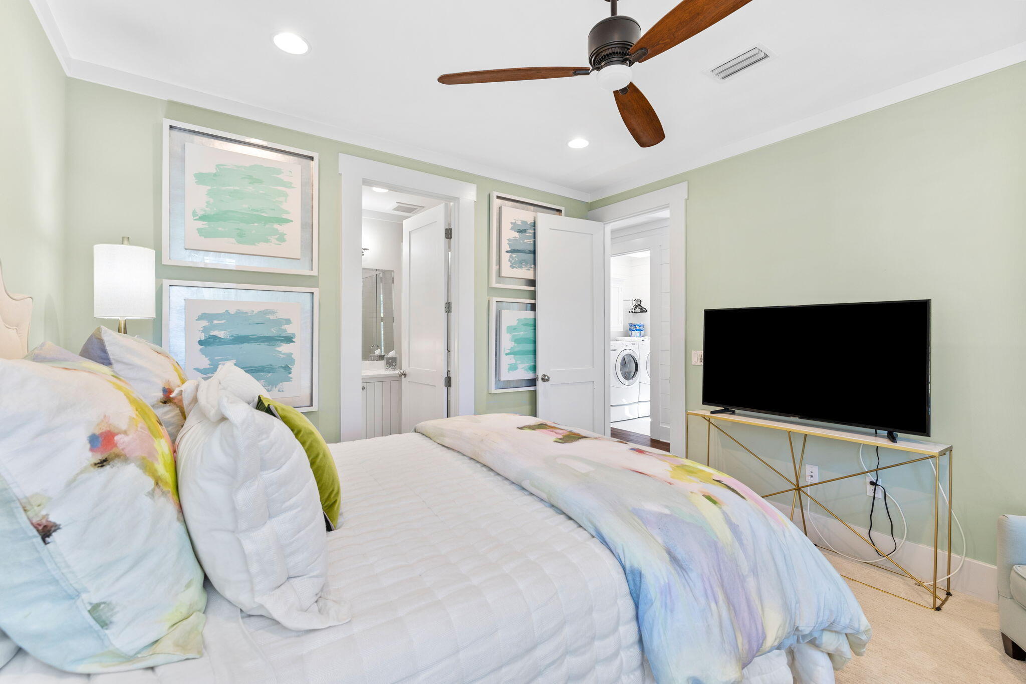 38 Shingle Lane Inlet Beach, FL 32461 - Photo 27 of 94 a bedroom with a bed and glass floor