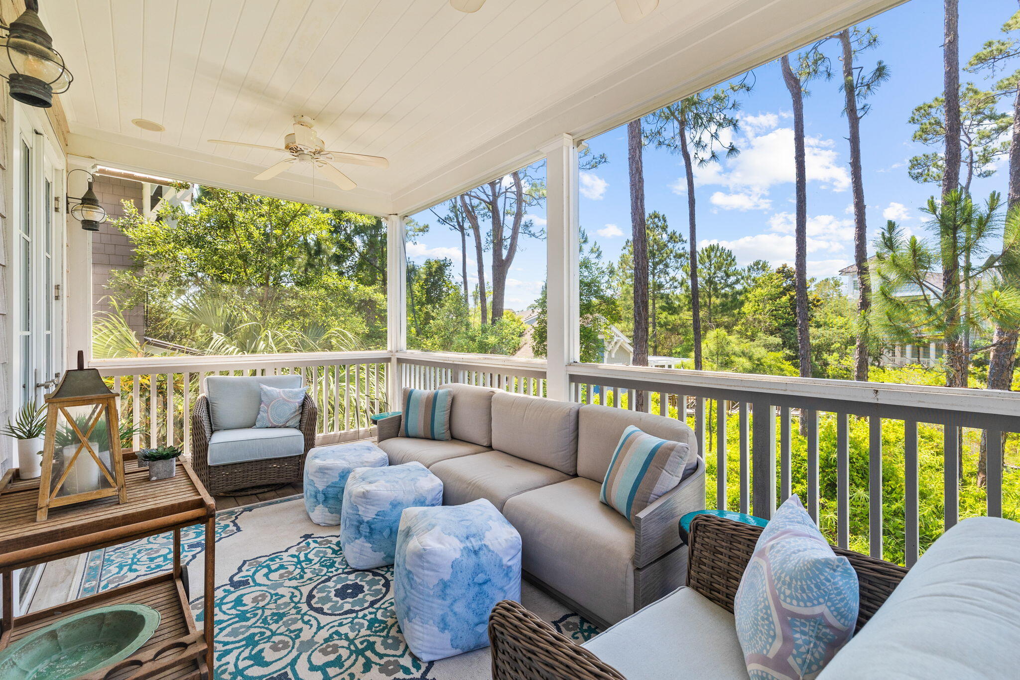 38 Shingle Lane Inlet Beach, FL 32461 - Photo 35 of 94 a balcony with furniture and a large window