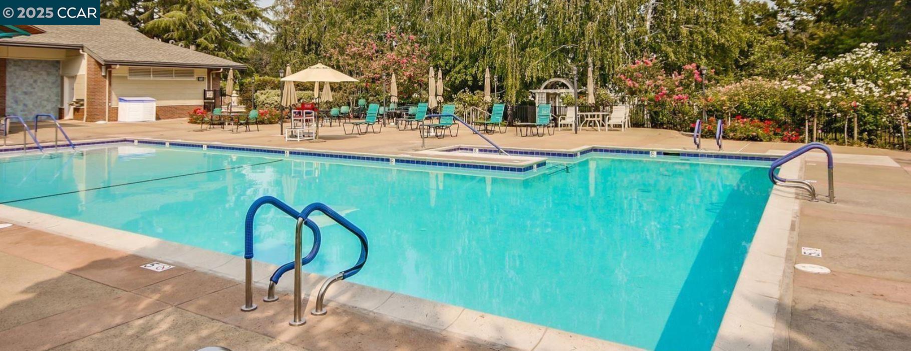 1832 Golden Rain Road, Unit 6 Walnut Creek, CA 94595 - Photo 20 of 36 a view of a backyard with sitting area