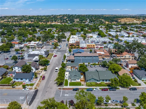 an aerial view of multiple house