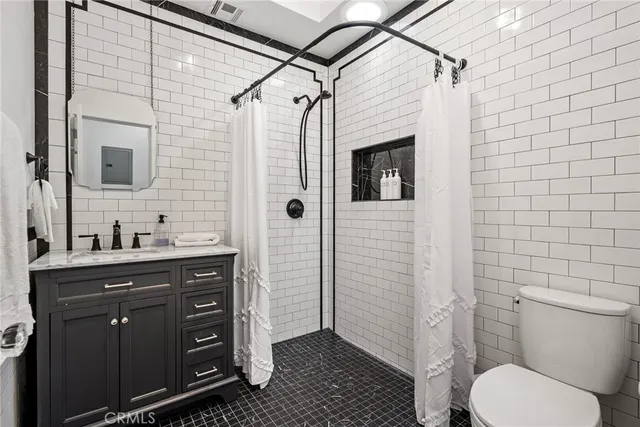 a balcony with furniture