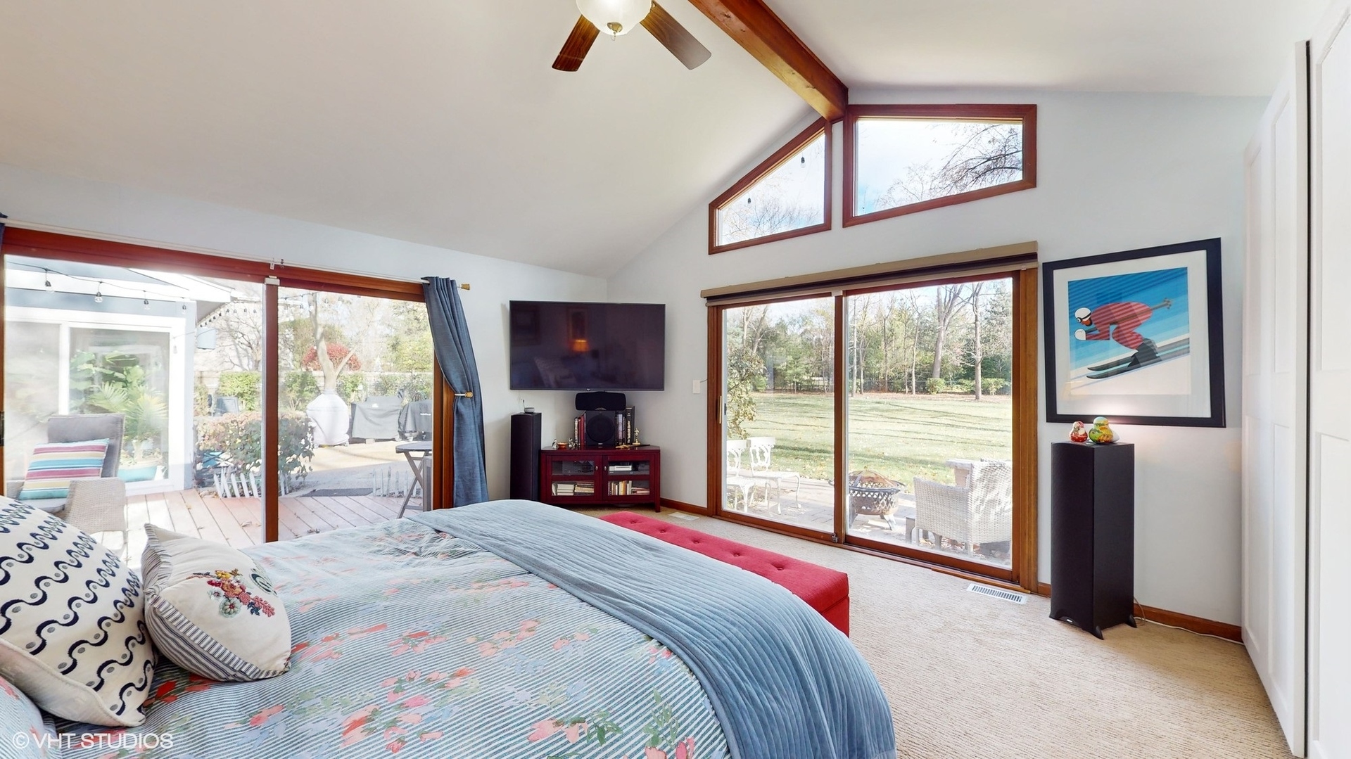 1925 Maple Place Riverwoods, IL 60015 - Photo 20 of 59 a bedroom with a large bed and a large window with the outer view
