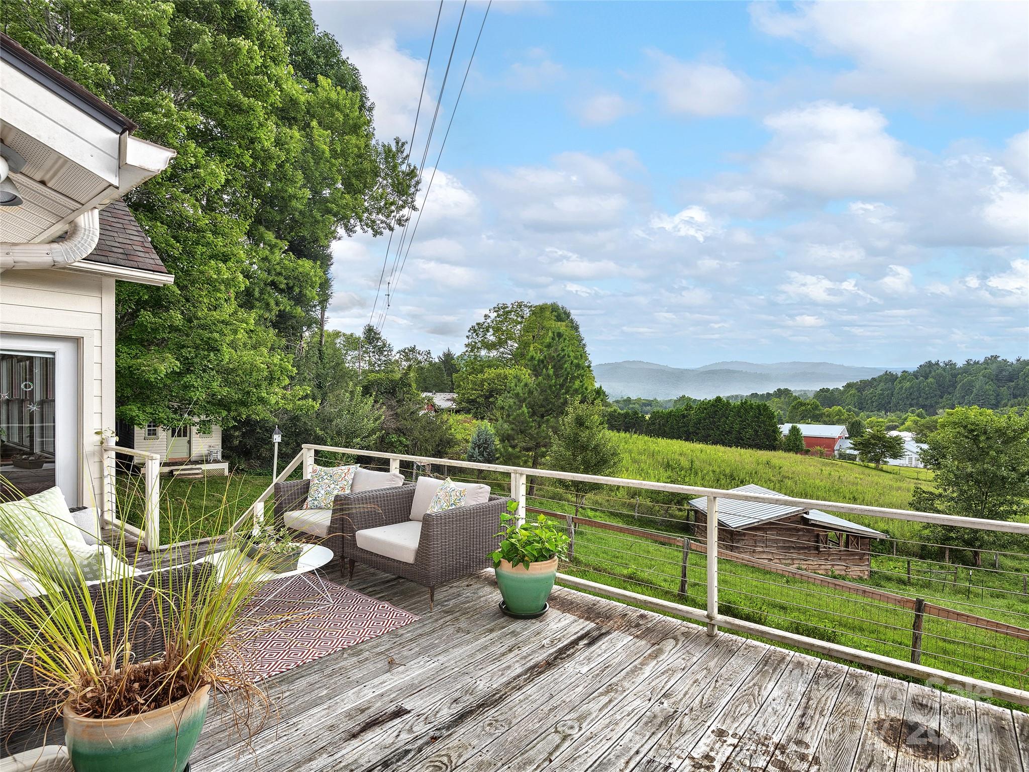 2560 King Road Pisgah Forest, NC 28768 - Photo 20 of 44 a view of roof deck with furniture