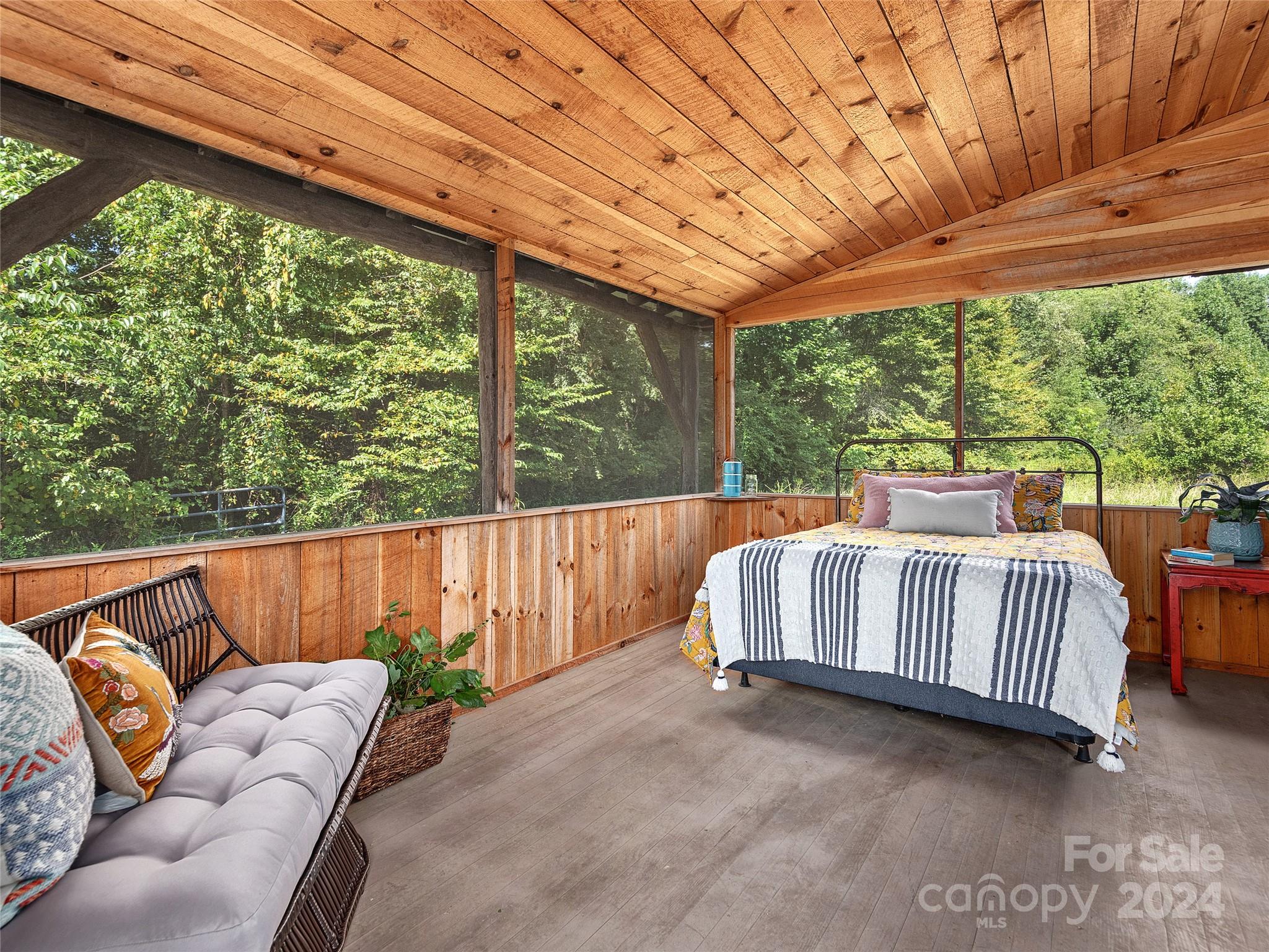 2560 King Road Pisgah Forest, NC 28768 - Photo 41 of 44 a outdoor living space with furniture and garden view