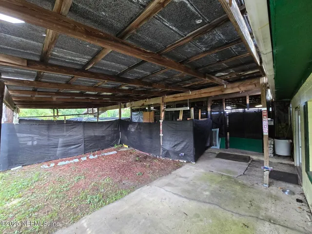 a view of a backyard of a house