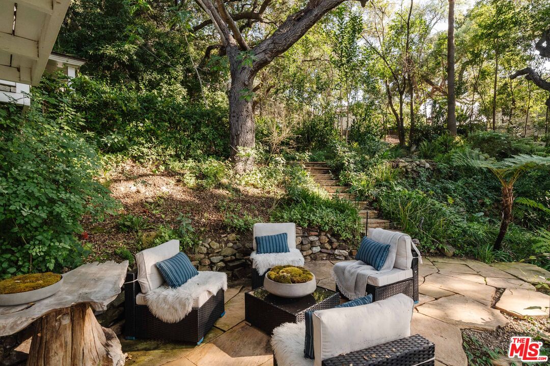 21580 Encina Road Topanga, CA 90290 - Photo 28 of 38 a view of a patio in the backyard