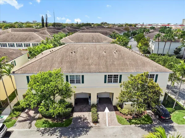 an aerial view of multiple house