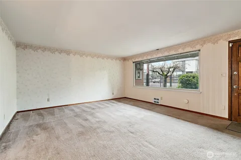 an empty room with a window