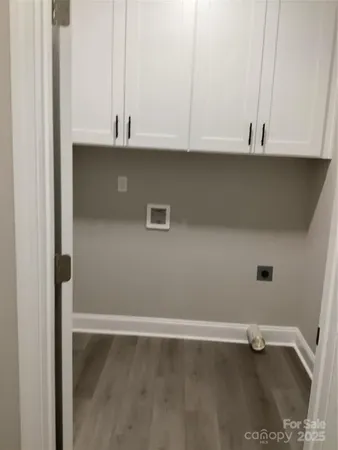 a view of wooden cabinets