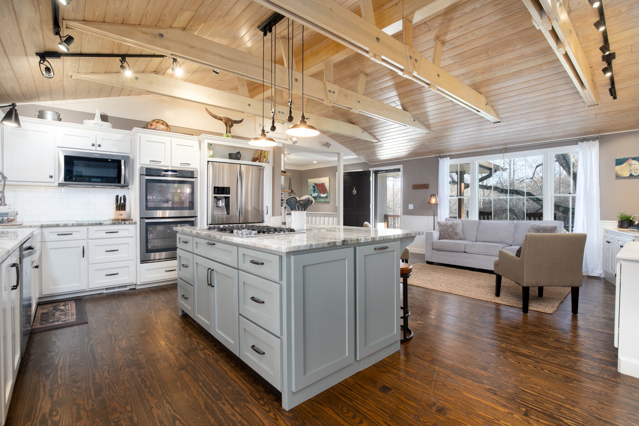7515 Pewitt Road Franklin, TN 37064 - Photo 11 of 96 a kitchen with stainless steel appliances granite countertop a lot of counter space and wooden floors