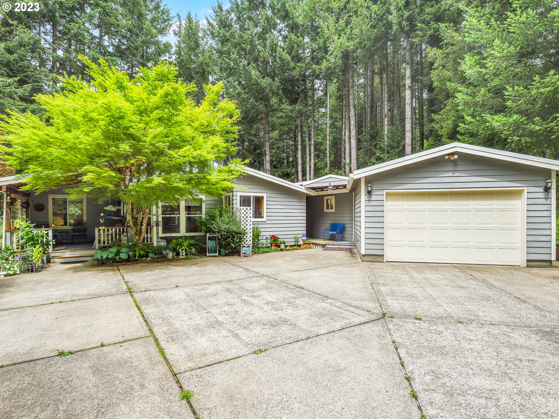 25875 South Morgan Road Estacada, OR 97023 - Photo 1 of 36 a view of backyard with a garden and trees