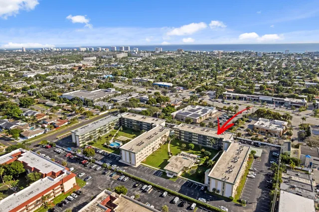 an aerial view of a city