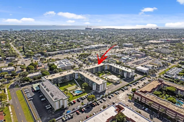 an aerial view of a city