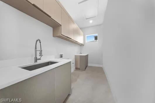 an empty room with an entryway