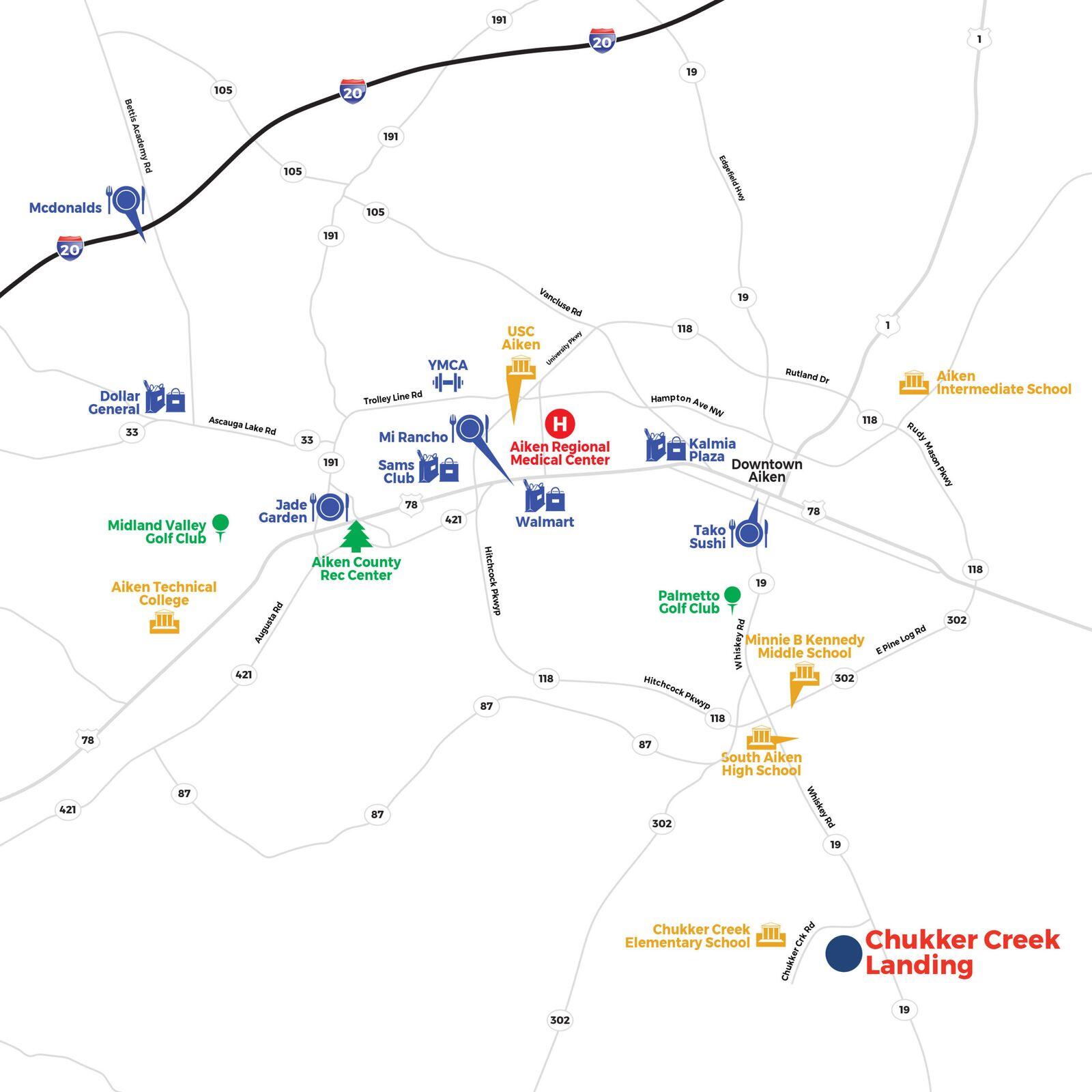 7041 Sideboard Crossing Aiken, SC 29803 - Photo 8 of 41 Chukker Creek Landing Points of Interest