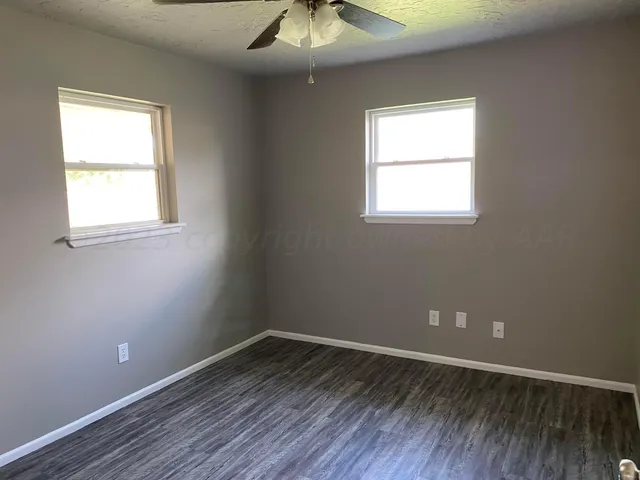 an empty room with a window