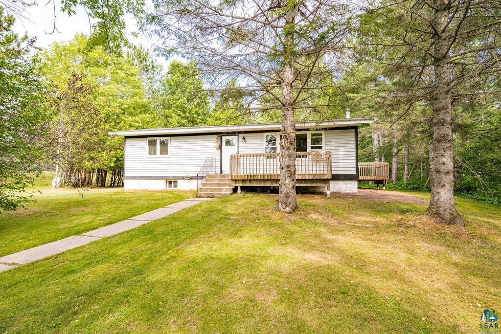 4002 Old Midway Road Hermantown, MN 55810 - Photo 1 of 19 View of front of house with a deck and a front lawn
