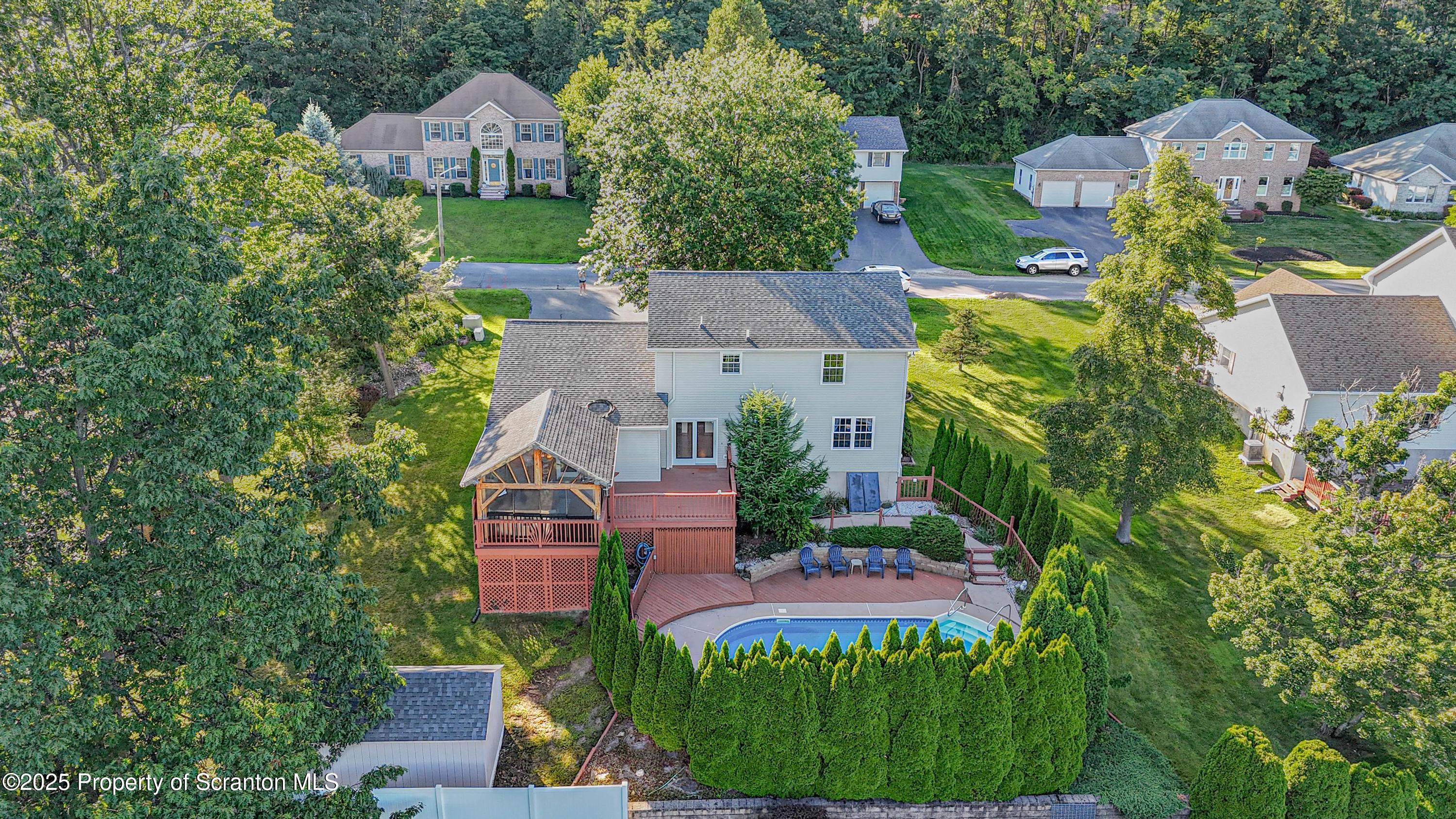 123 Ridgeview Drive Scranton, PA 18504 - Photo 3 of 53 an aerial view of a house with a garden and plants