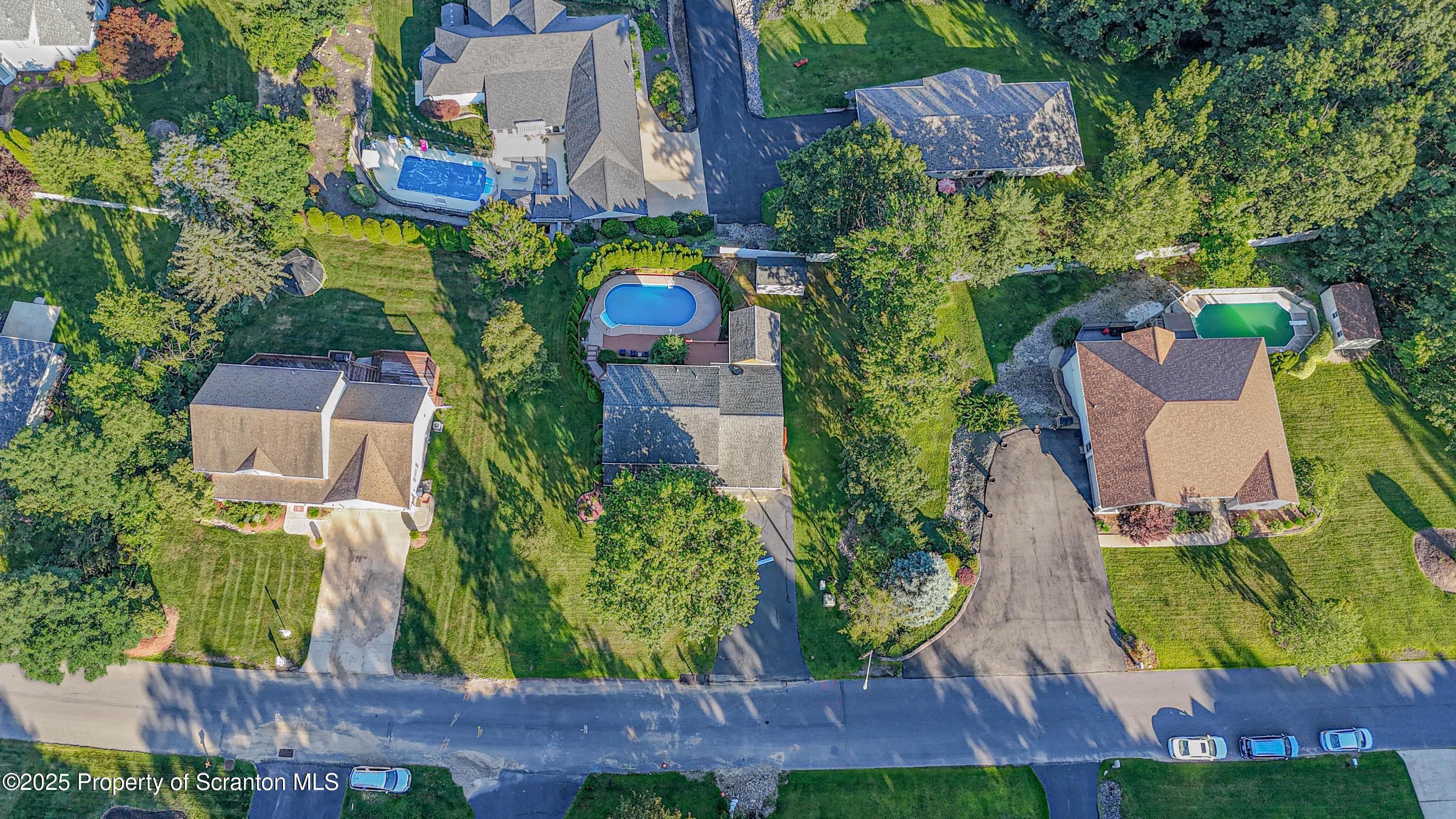 123 Ridgeview Drive Scranton, PA 18504 - Photo 52 of 53 an aerial view of residential house with outdoor space and swimming pool