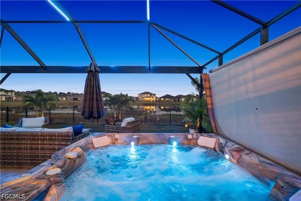a outdoor space with patio lots of furniture