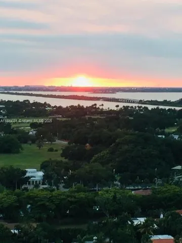 a view of city and mountain